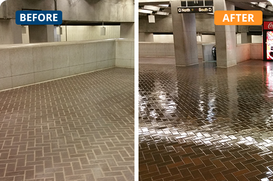 Tile And Grout TileLOK Before and After Services
